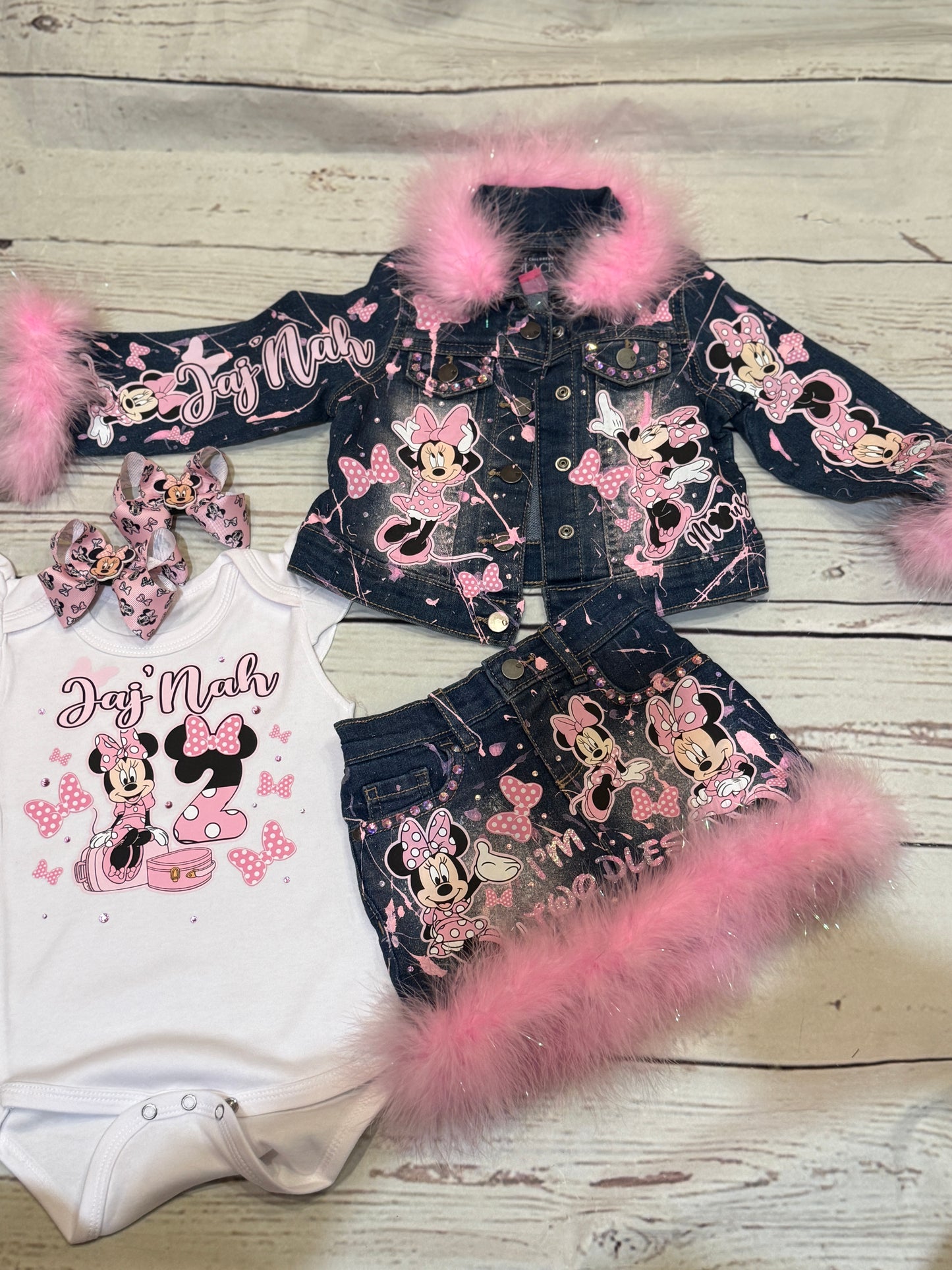 Minnie Mouse Denim Outfit, Minnie Mouse Denim Birthday Outfit