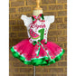 Melon Tutu Outfit (2 layer ribbon trim tutu)