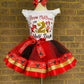 Minnie Mouse Tutu Outfit Set (3 layer Ribbon Trimmed tutu outfit) Minnie Outfit 1