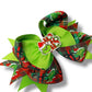 (Set Of 3 ) Grinch Hair Clip, Red and Green Grinch Hair clip, Green & Red Christmas Bow Hair Clip for Girls