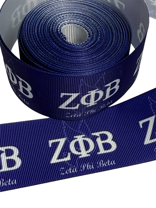 Zeta Phi Beta Sorority Ribbon 🎀 1.5 inch / 38mm Ribbon