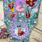Little Mermaid Denim overall , Little mermaid jeans Overall with Socks and Bows