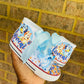 Personalize Bluey Bling Converse Sneakers, Bluey sneakers, Bluey Birthday sneakers
