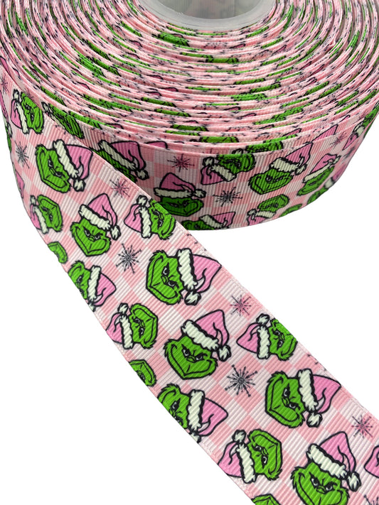 Christmas ribbon, Grinch Ribbon, 38mm/1.5 inches