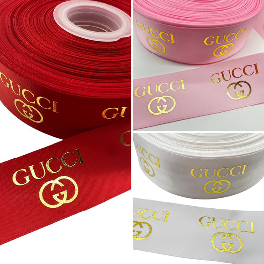 Designer Satin Ribbon, (38mm/1.5 inches) Foil Ribbon