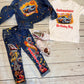 Hot wheels Denim Birthday outfit, Hot wheels Denim set