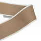 Brown and white edge Ribbon ( Soft Ribbon) per yard 1.5 inch