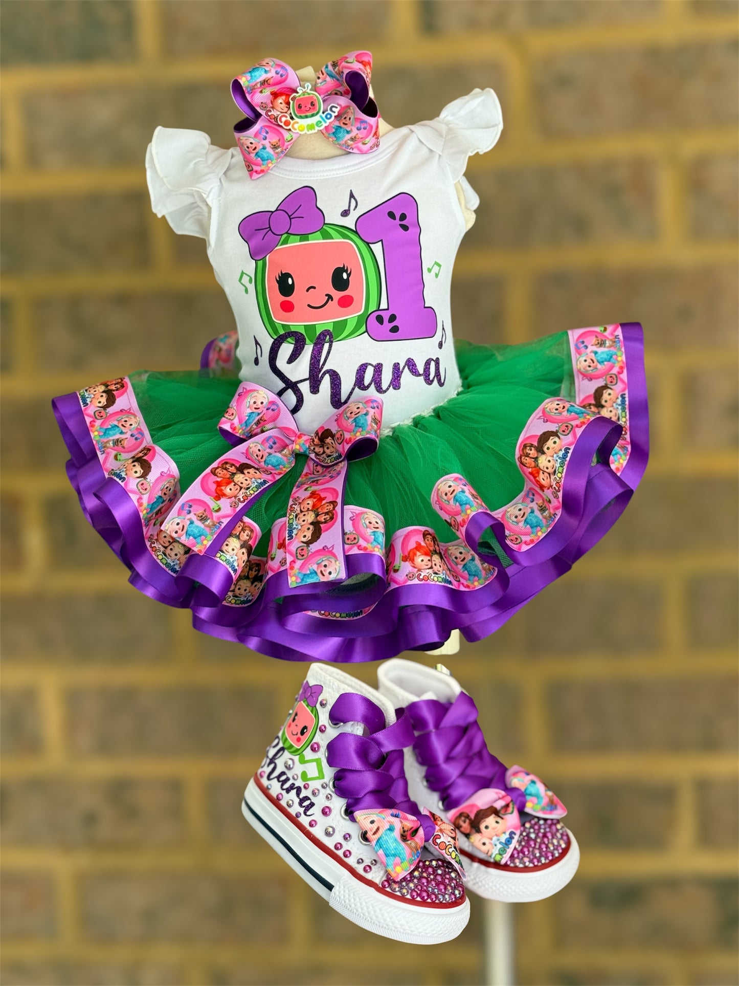 Cocomelon Tutu Outfit with matching Shoes  Cocomelon