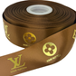 LV Ribbon (1 yard) 38mm/ 1.5 inches Foil Ribbon )