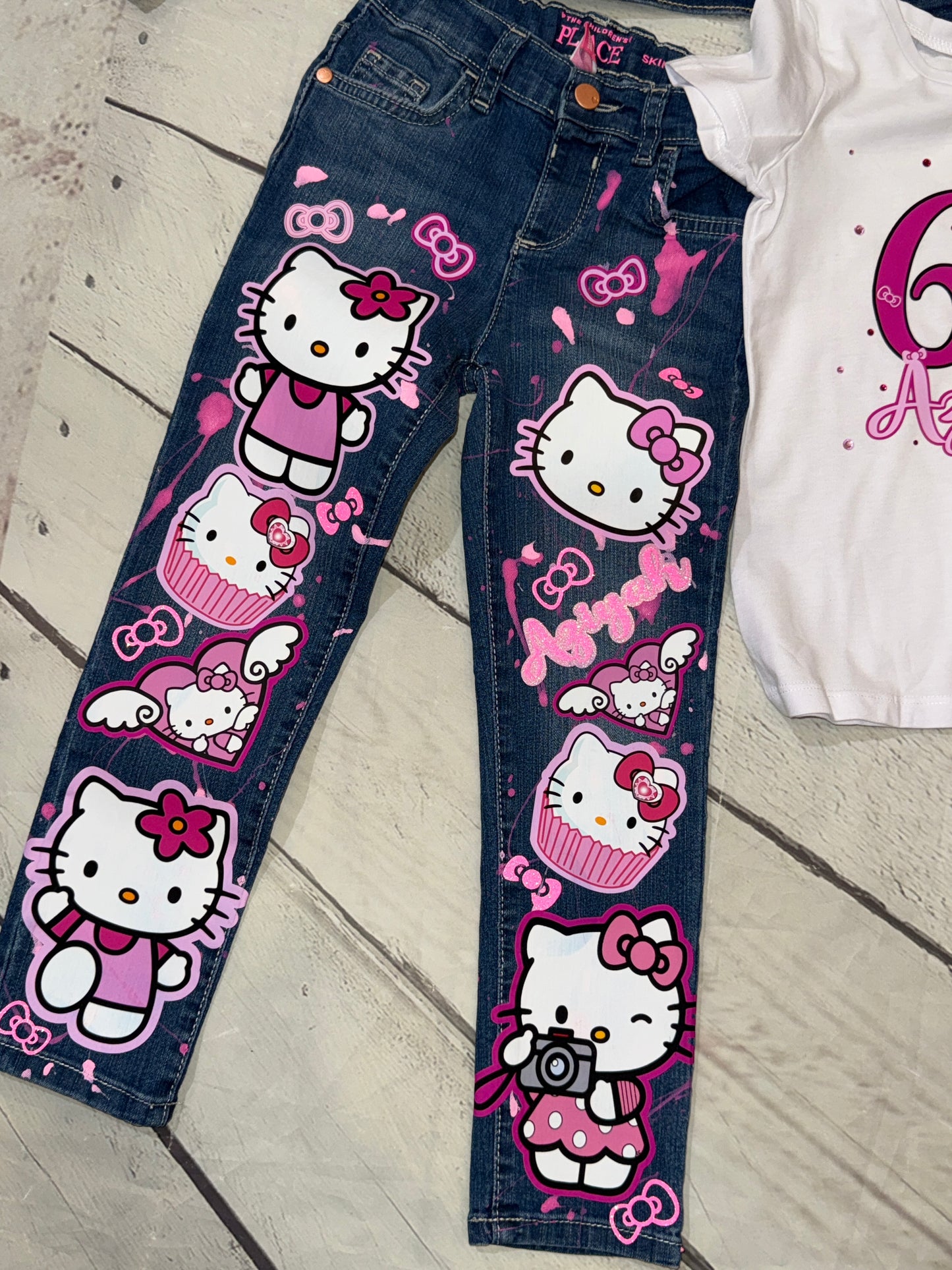 Hello kitty Denim Birthday Outfit, Denim Hello Kitty outfit
