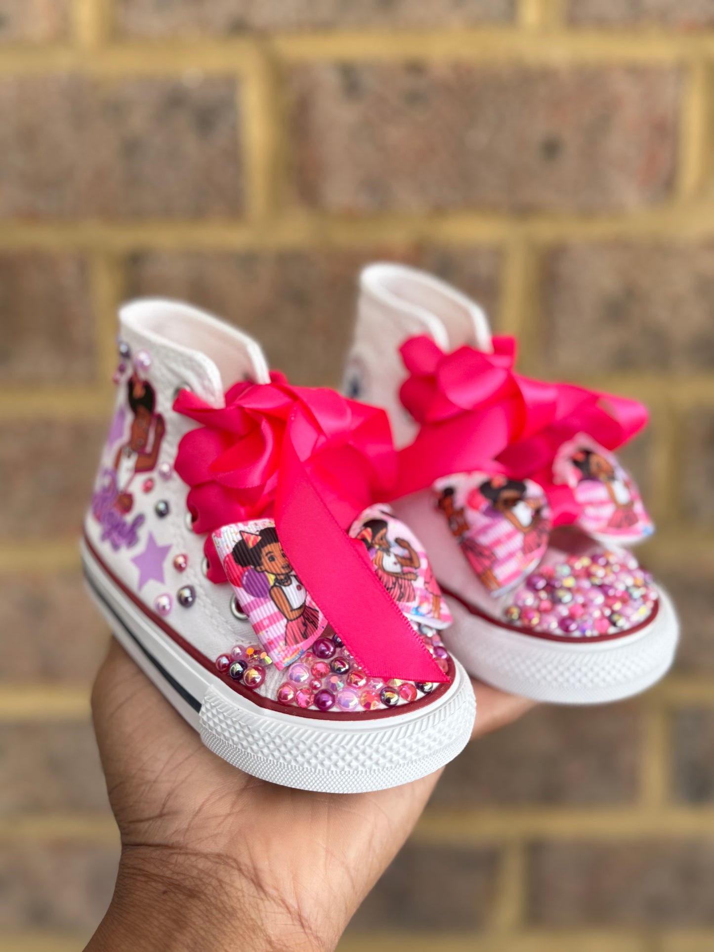 Gracie Corner Denim Outfit with shoes (front and Back Design)
