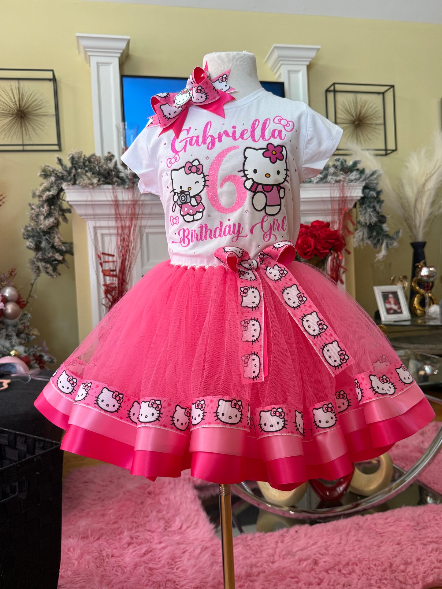 Hello Kitty Tutu Outfit Hello kitty outfit  Hello kitty birthday outfit Hello kitty tutu set