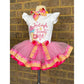 Sweet One Tutu Outfit (2 layer ribbon trim tutu)