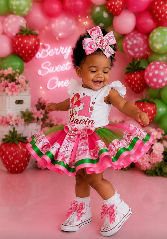 Strawberry shortcake Tutu Outfit, strawberry tutu strawberry outfit Strawberry shortcake tutuset