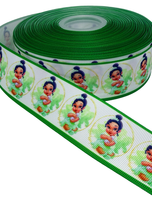 Princess Tiana Ribbon🟢 1.5 inch princess tiana ribbon