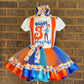 Blippi tutu set, Blippi tutu outfit with matching Socks shoes and hair accessory