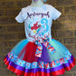 Little Mermaid tutu outfit with matching shoes,