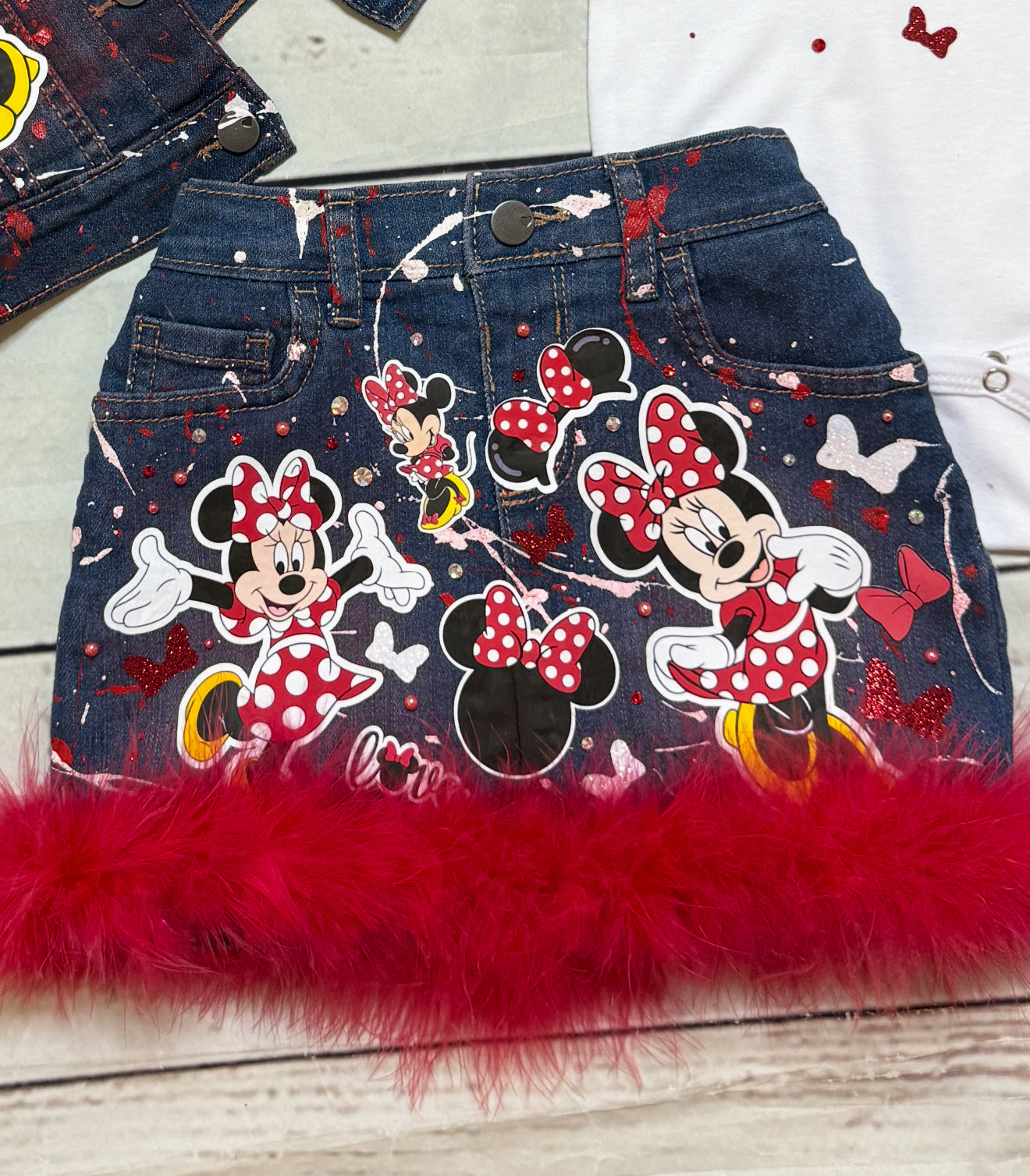 Minnie Mouse Denim outfit, Minnie Mouse Jeans Outfit