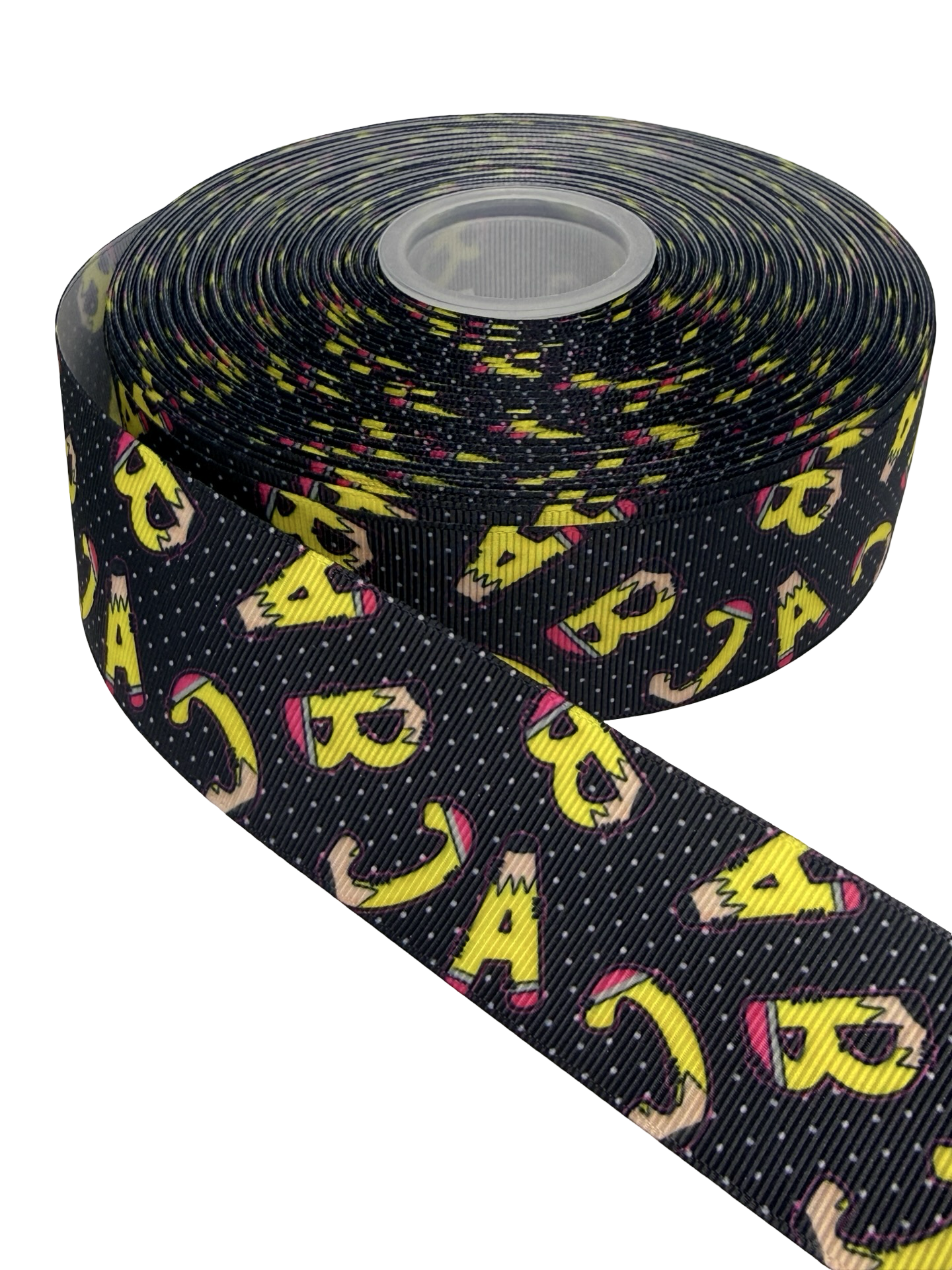 ABC school Ribbon🟢 1.5 inch school ribbon, Letter ribbon