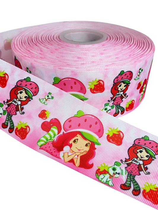 2 Inch Ribbon, Strawberry Shortcake Ribbon 🟣 (1 Yard) 🎀 New Arrival🎀