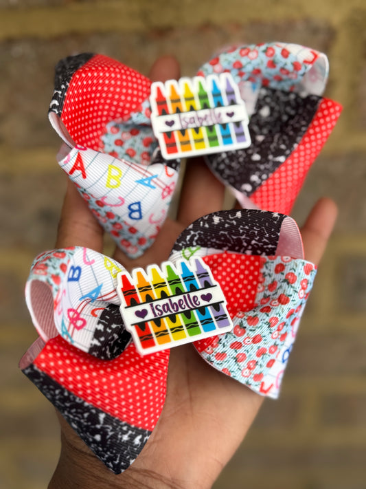 ( PRE- ORDER 3 weeks wait time) School Hair Clips-Hair clips-Back To School Hair Clips