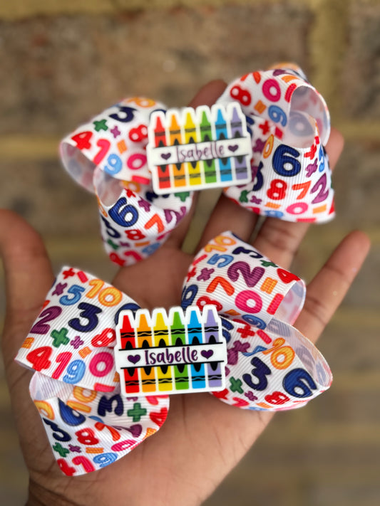 ( PRE- ORDER 3 weeks wait time) School Hair Clips-Hair clips-Back To School Hair Clips