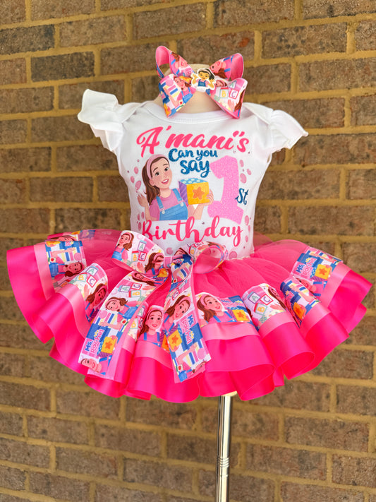 Ms Rachel Tutu outfit  Ms Rachel Birthday tutu outfit Ms Rachel tutu set (Copy)