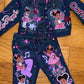 Gracie Corner Denim Outfit with shoes (front and Back Design)