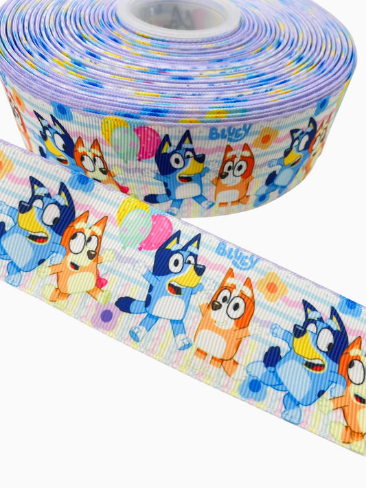 38mm / 1.5 inch Ribbon, Bluey Ribbon (1 Yard) 🎀April New🎀