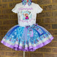 Tutu outfit, Frozen tutu outfit, frozen birthday tutu outfit with matching shoes