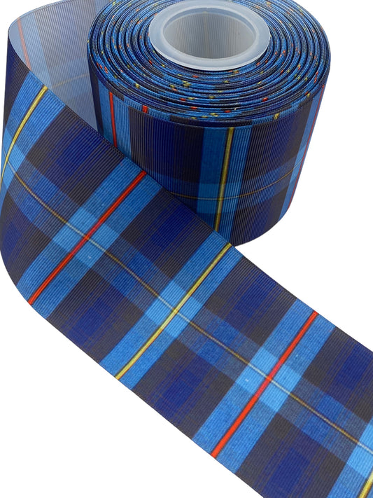 School Plaid print Ribbon. 1 yard, School Ribbon (75mm/3inch Ribbon)🔴