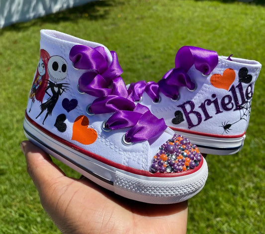 Night Before Christmas Bling Converse Sneakers