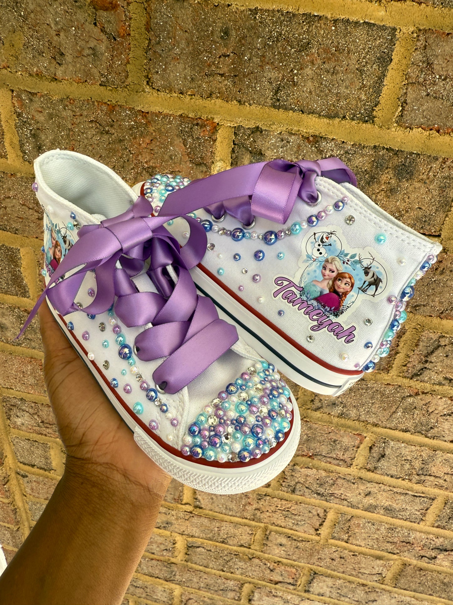 Frozen Bling Converse Sneakers,