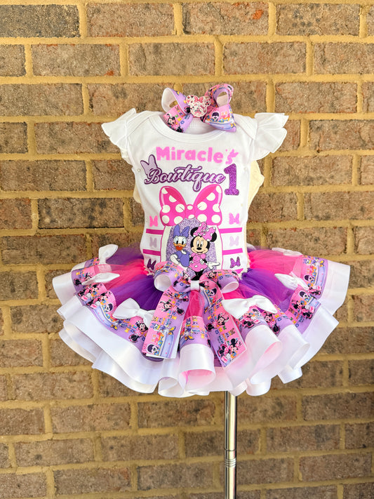 Minnie Tutu Outfit Minnie Birthday tutu set Minnie tutu Set