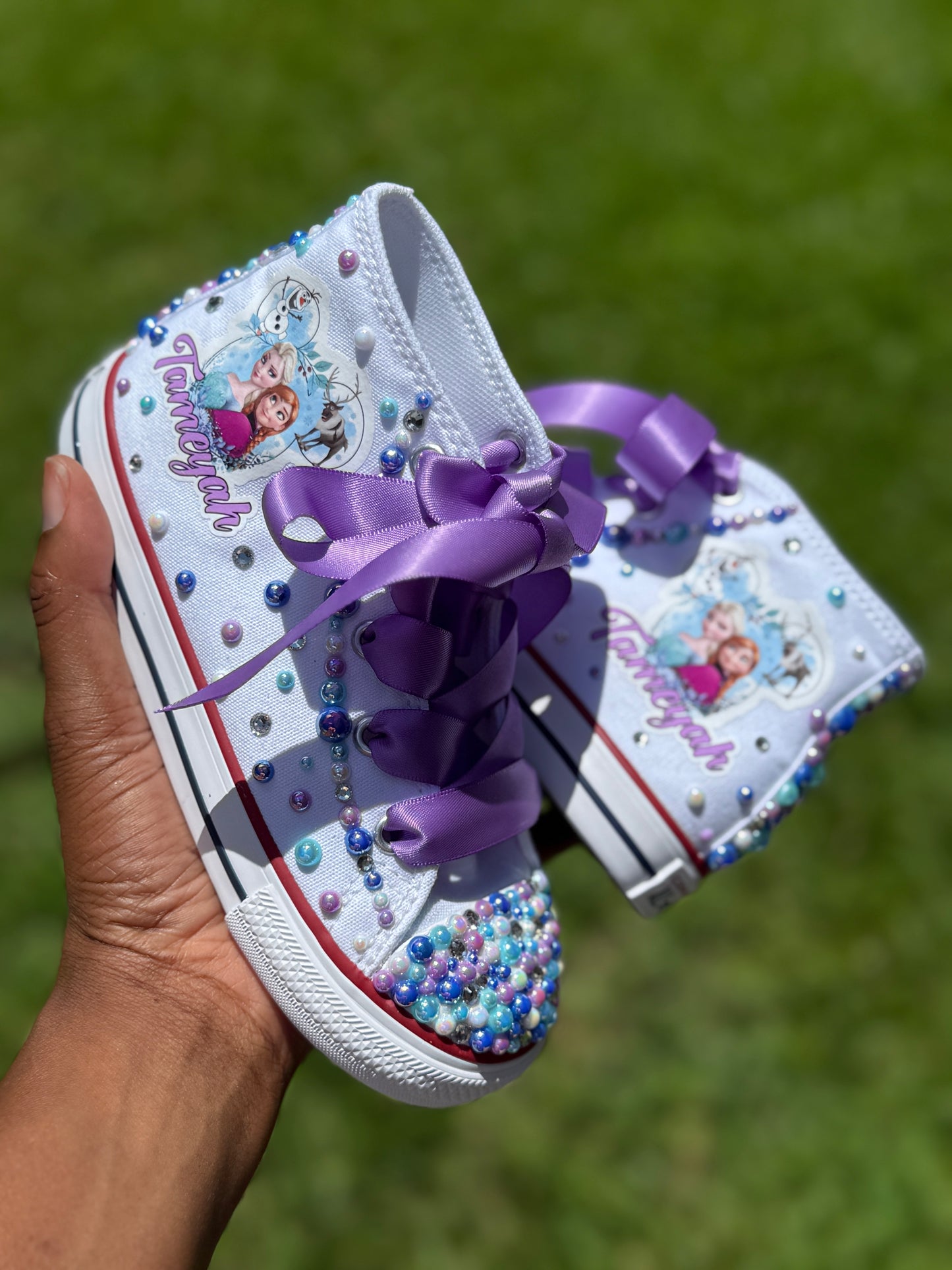 Frozen Bling Converse Sneakers,