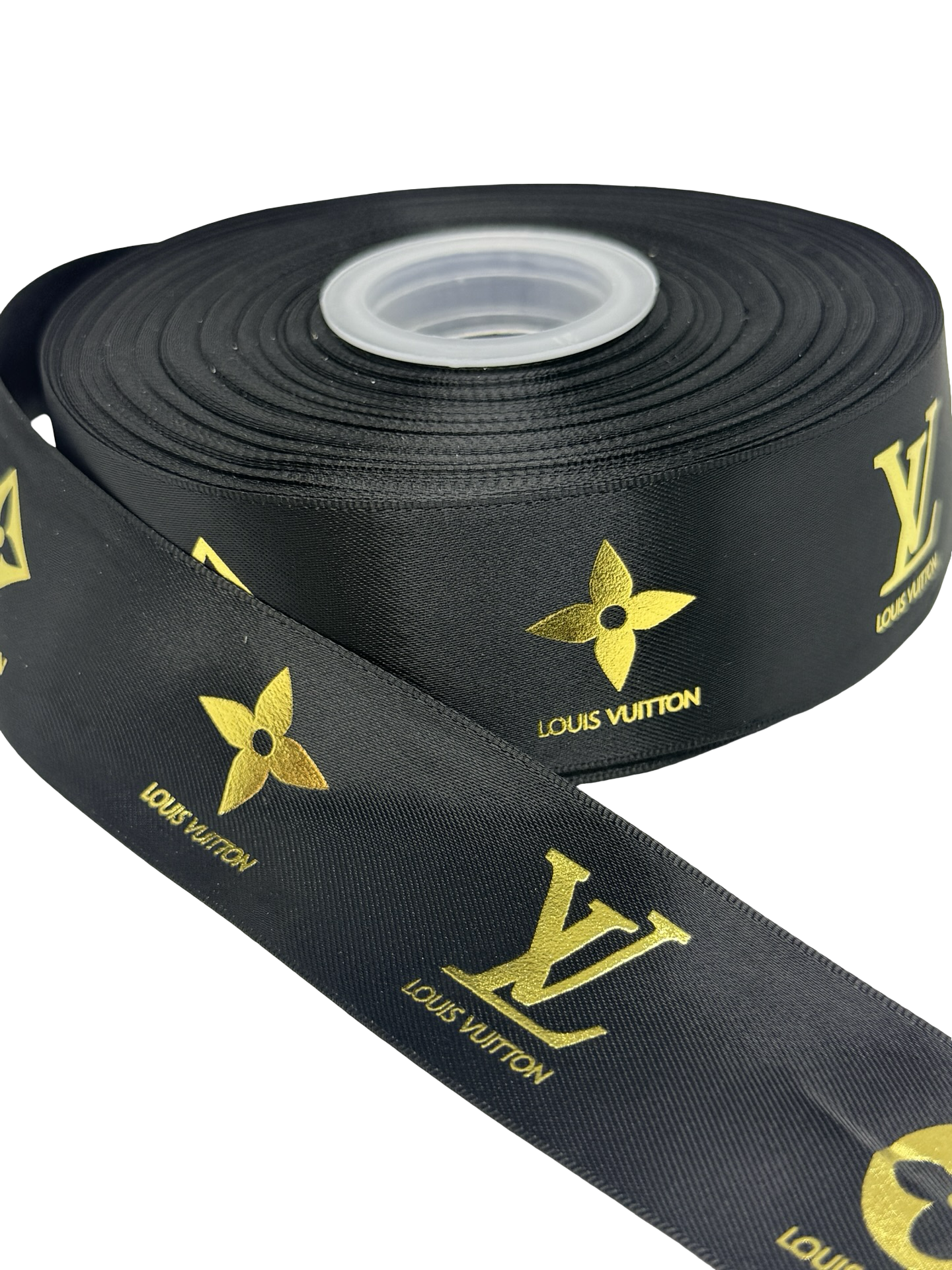 LV Ribbon (1 yard) 38mm/ 1.5 inches Foil Ribbon )