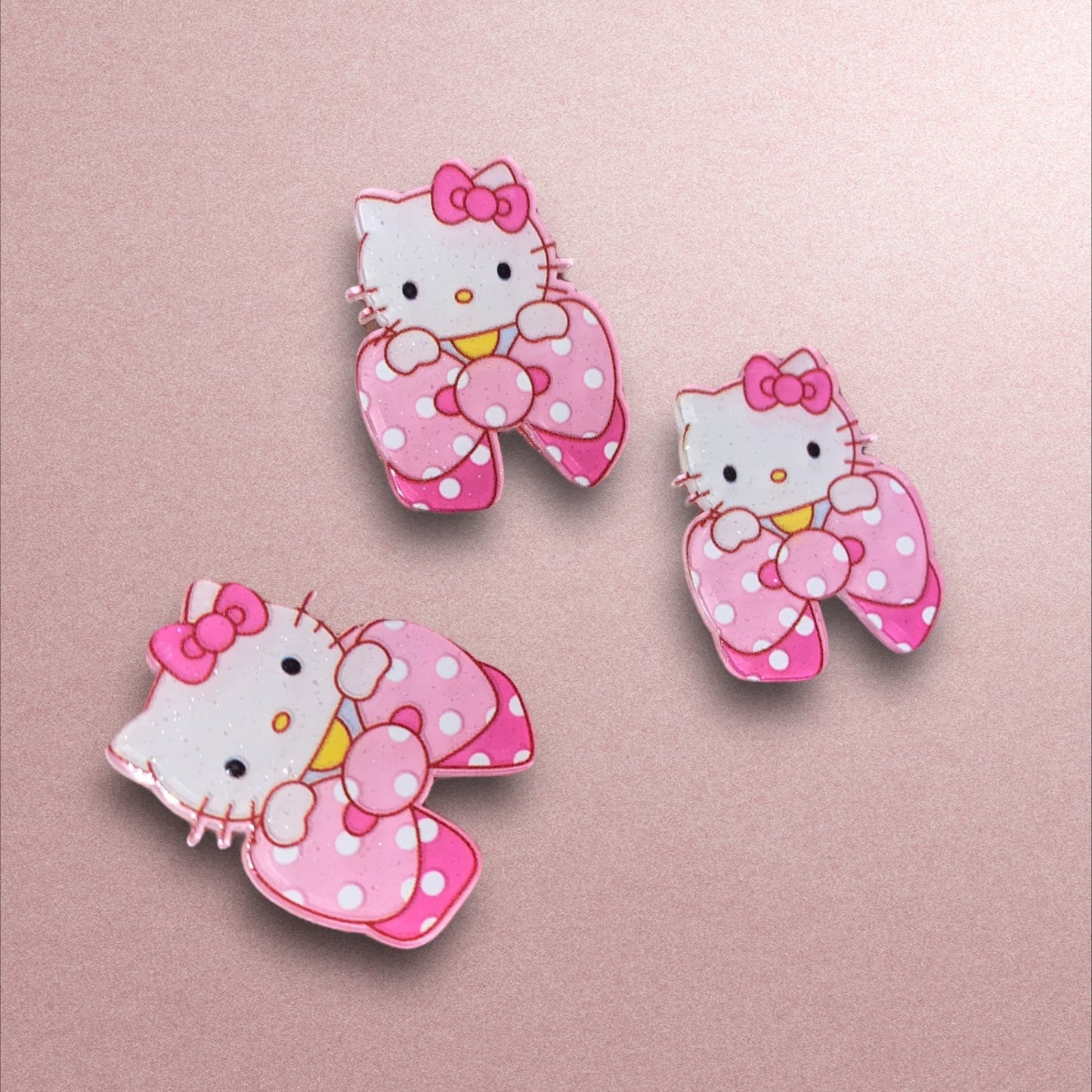 3D Hello Kitty Glitter Resin Planar (Price is for 1 piece) 🌺august new arrival🌺