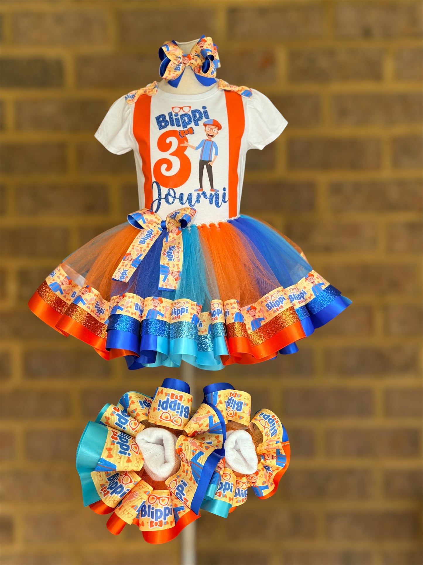Blippi Tutu outfit, Blippi tutu outfit with matching socks