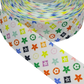 Multi-Color  Ribbon Print, Flower print ribbon  🟢 (38mm / 1.5 inch Ribbon)