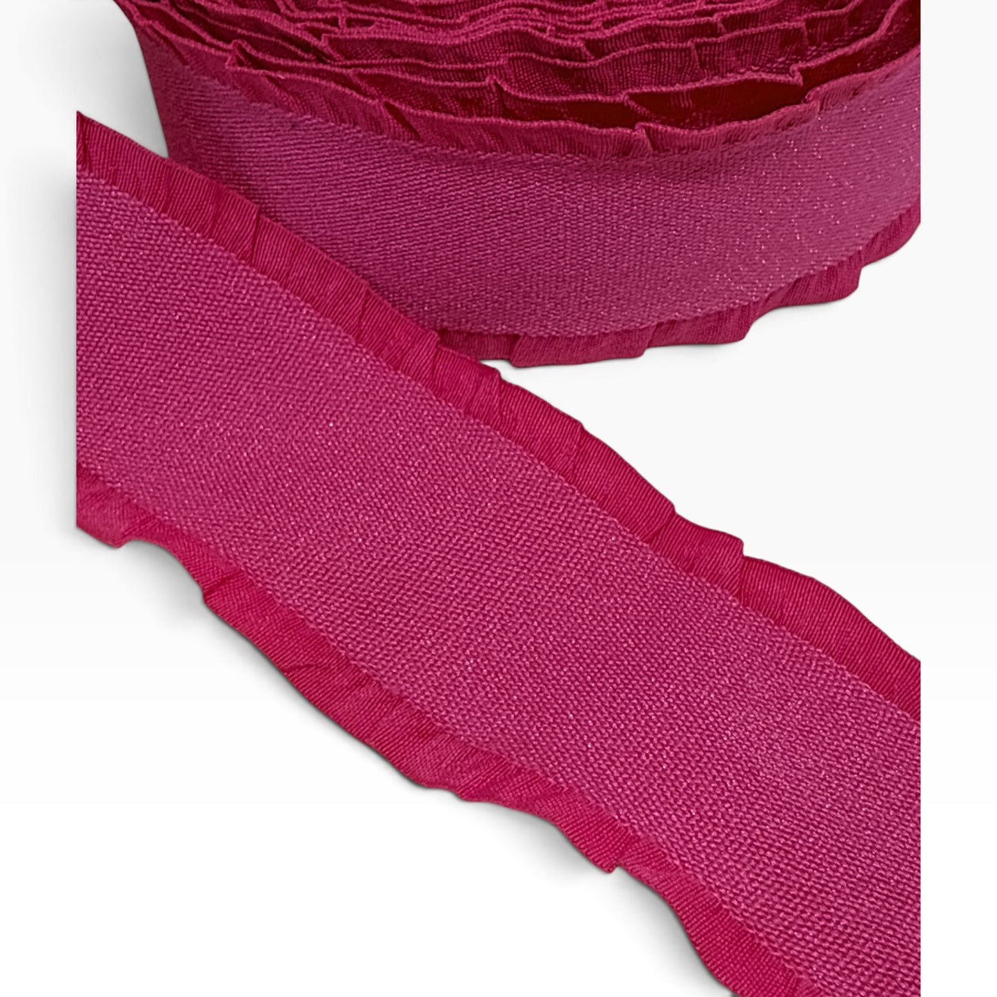 Pink Ruffle Ribbon (per yard) 1.5 inch