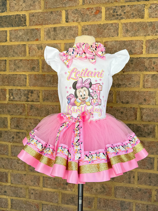 Minnie Mouse tutu set, Minnie Mouse tutu outfit, Minnie Mouse Birthday Outfit 2