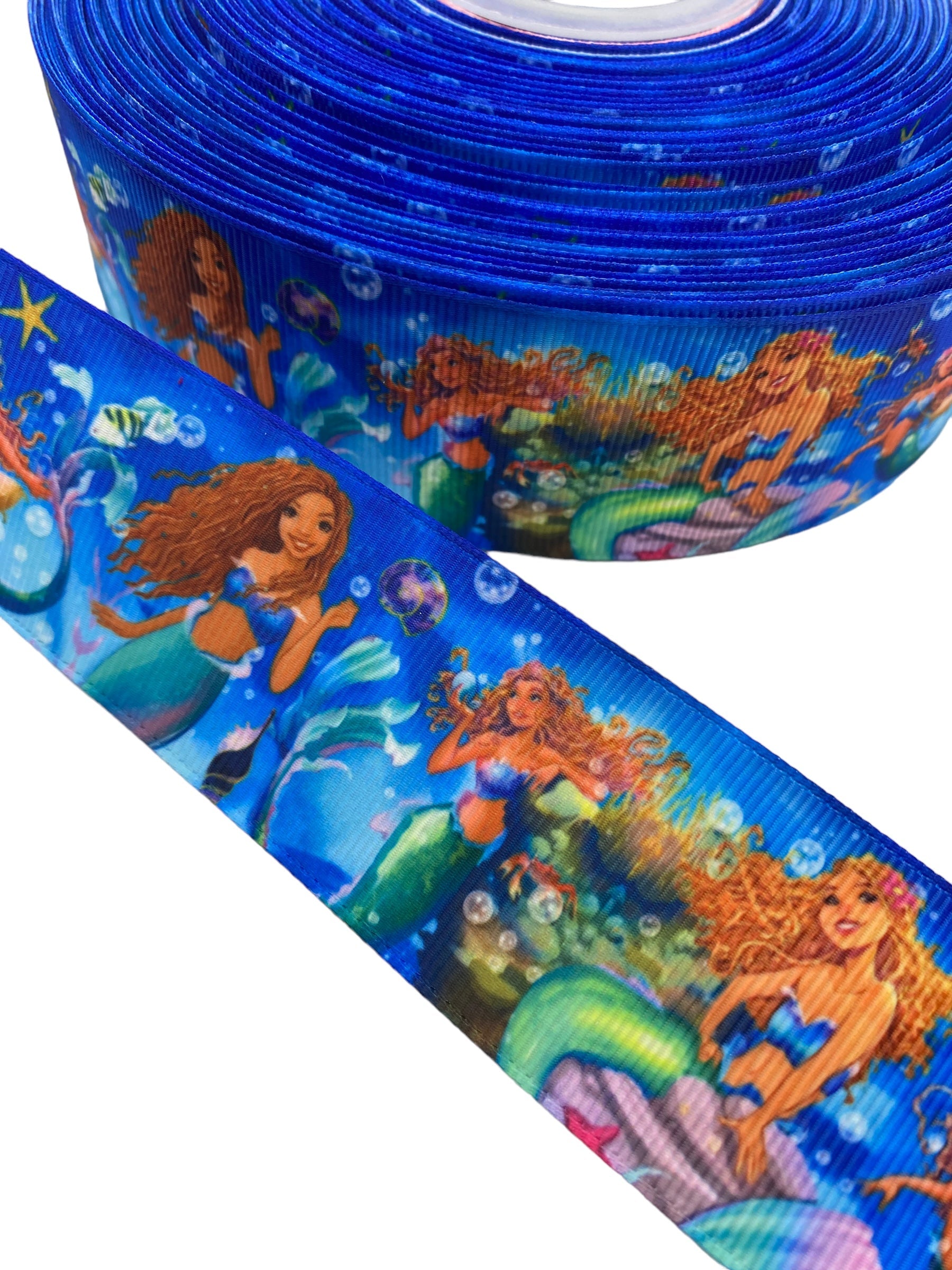 Ariel Ribbons #C2 (38mm / 1.5 inch Ribbon, Black Little Mermaid(1 Yard) π’ β Isabelle ...