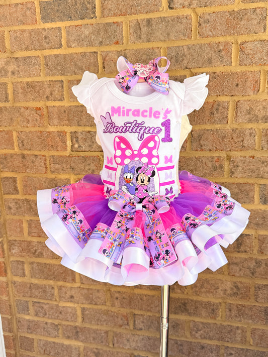 Minnie Tutu Outfit Minnie Birthday tutu set Minnie tutu Set