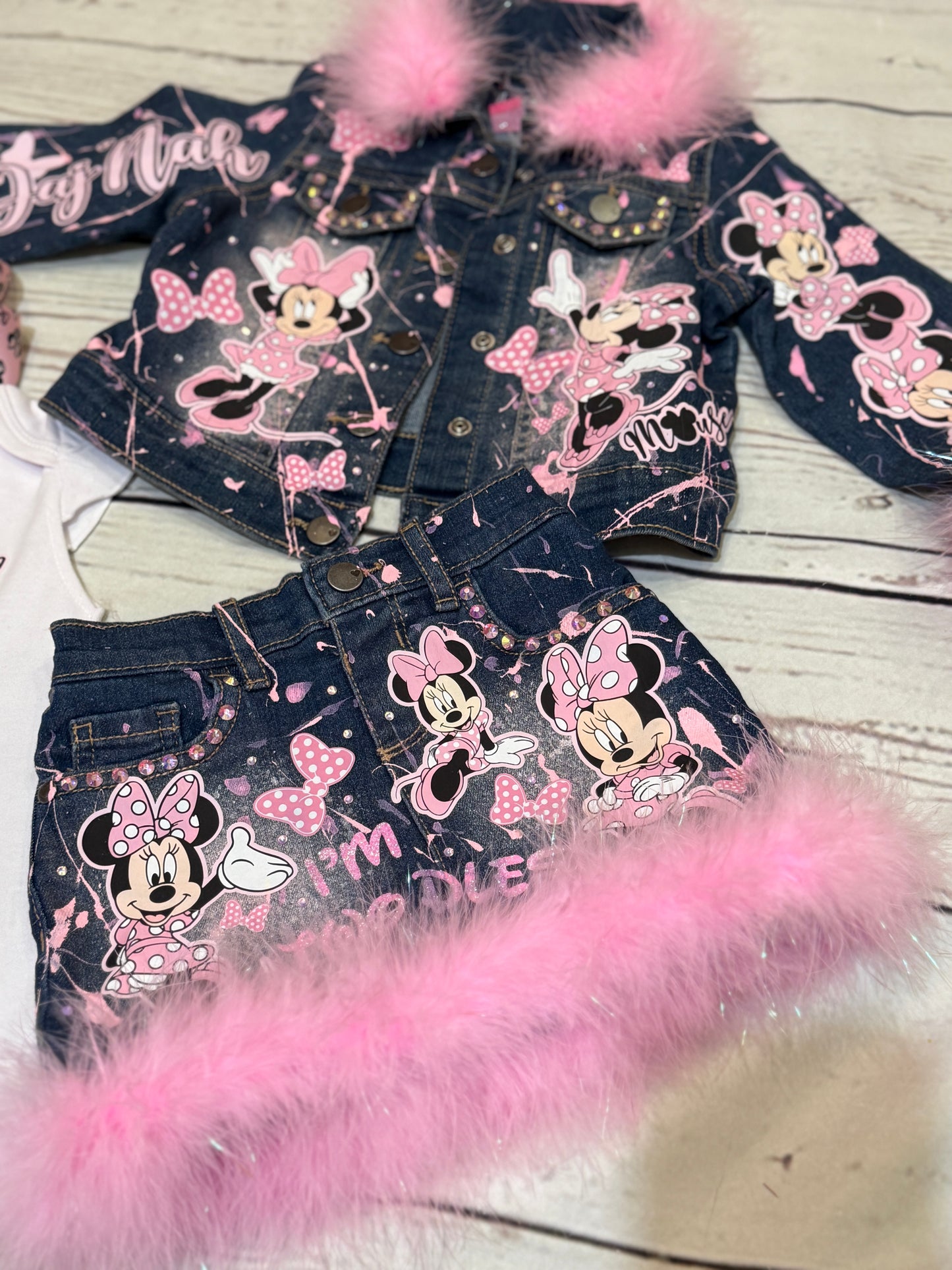 Minnie Mouse Denim Outfit, Minnie Mouse Denim Birthday Outfit