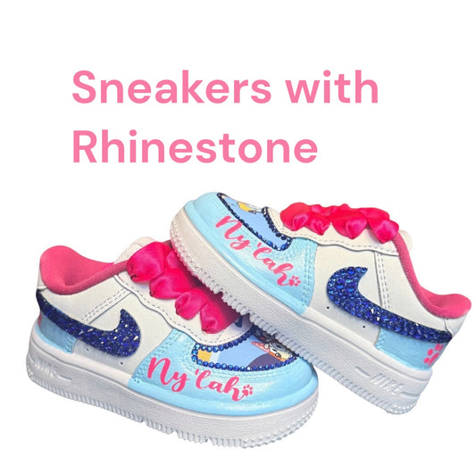 Customize Air Force 1s Sneakers (with Rhinestones)