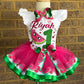 Melon Tutu Outfit (2 layer ribbon trim tutu)