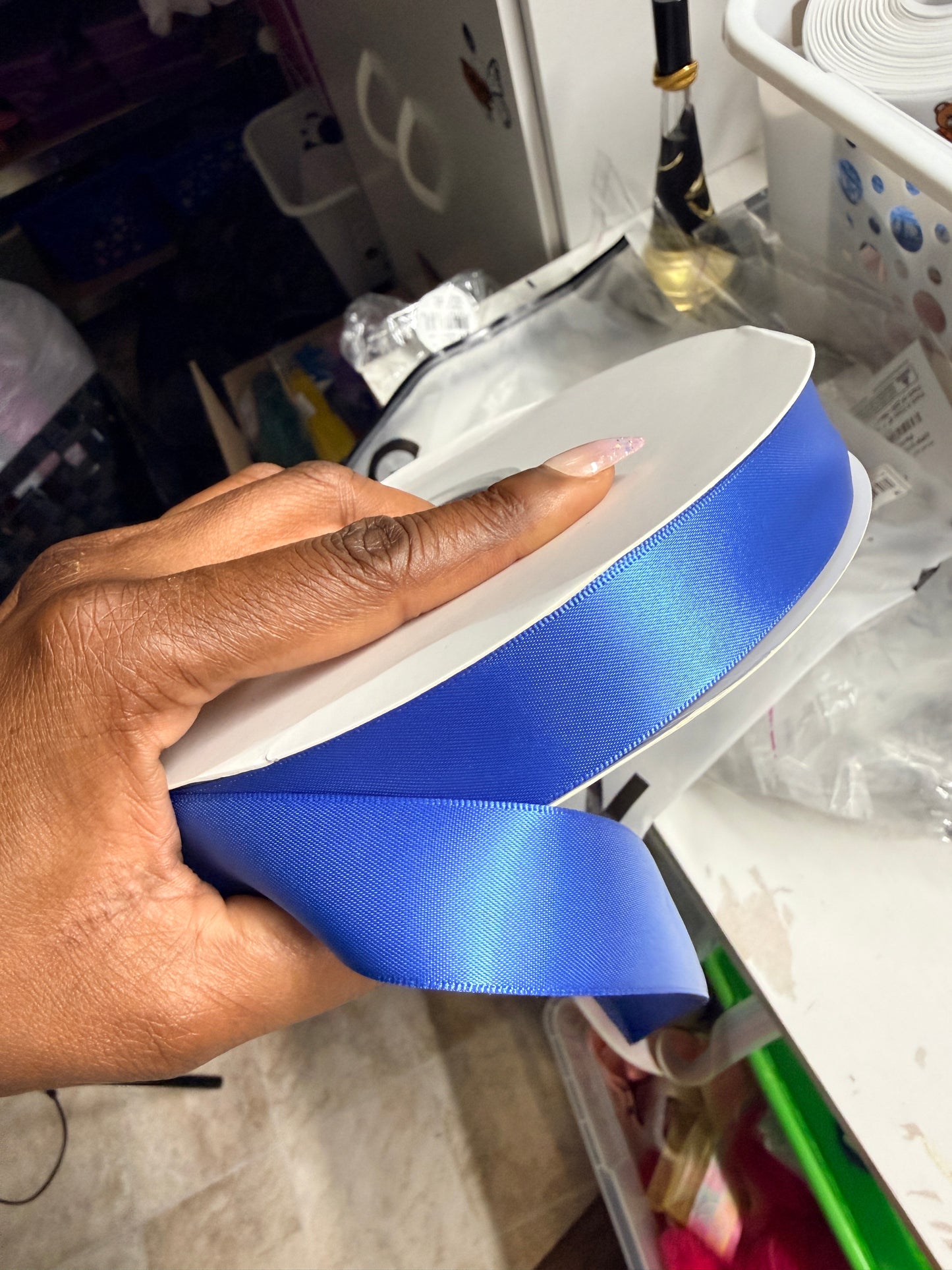 Blue ribbon 10 yards (1 inch)