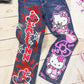 Spider Man & Hello Kitty Denim Set, spider man denim birthday outfit, hello kitty denim birthday outfit