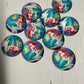 Small Glass Embellishments ( set of 12)