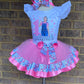 Ms Rachel 2 layer ribbon trimmed tutu outfit